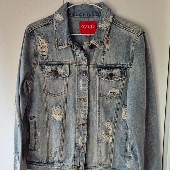 EUC Guess Oversized Denim Jacket Women XS - Picture 1 of 3